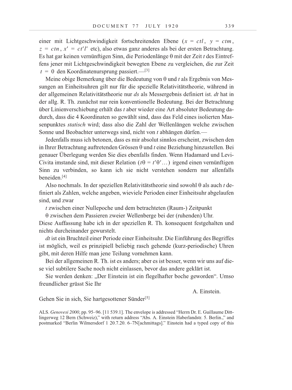 Volume 10: The Berlin Years: Correspondence May-December 1920 / Supplementary Correspondence 1909-1920 page 339
