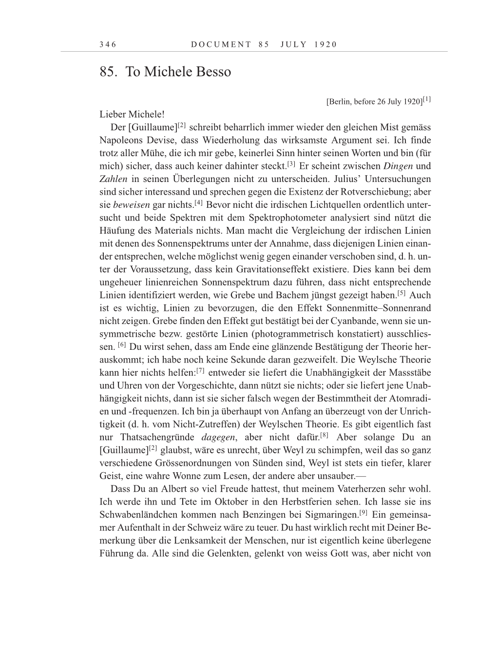 Volume 10: The Berlin Years: Correspondence May-December 1920 / Supplementary Correspondence 1909-1920 page 346