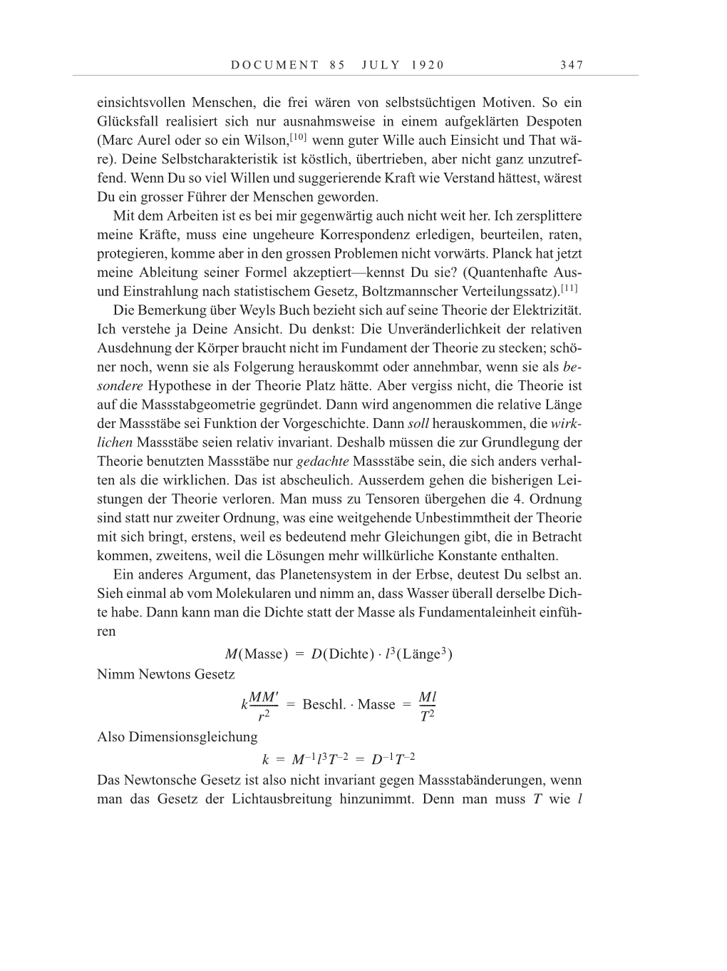 Volume 10: The Berlin Years: Correspondence May-December 1920 / Supplementary Correspondence 1909-1920 page 347