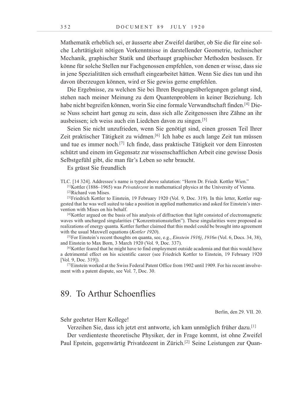 Volume 10: The Berlin Years: Correspondence May-December 1920 / Supplementary Correspondence 1909-1920 page 352