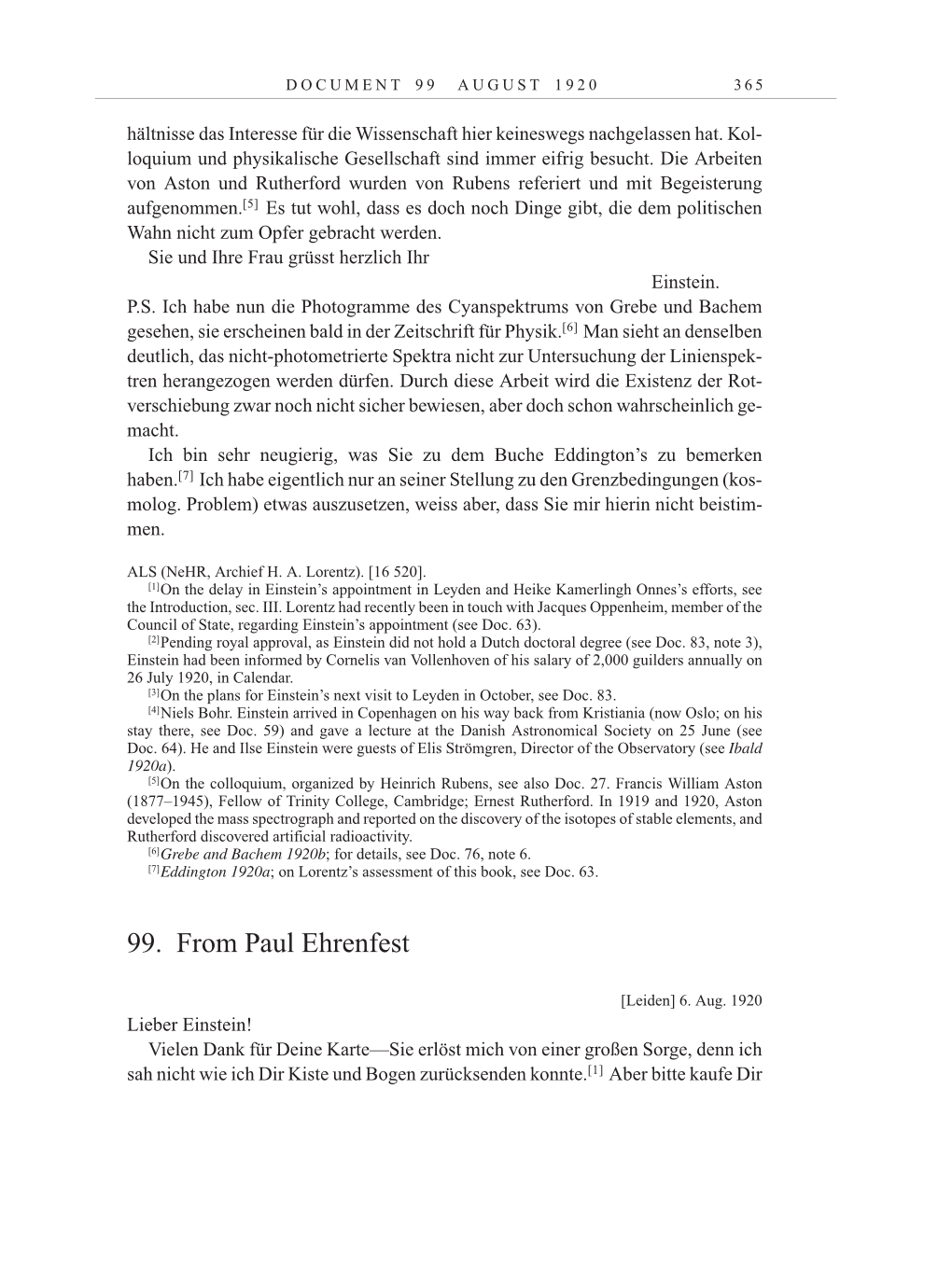 Volume 10: The Berlin Years: Correspondence May-December 1920 / Supplementary Correspondence 1909-1920 page 365