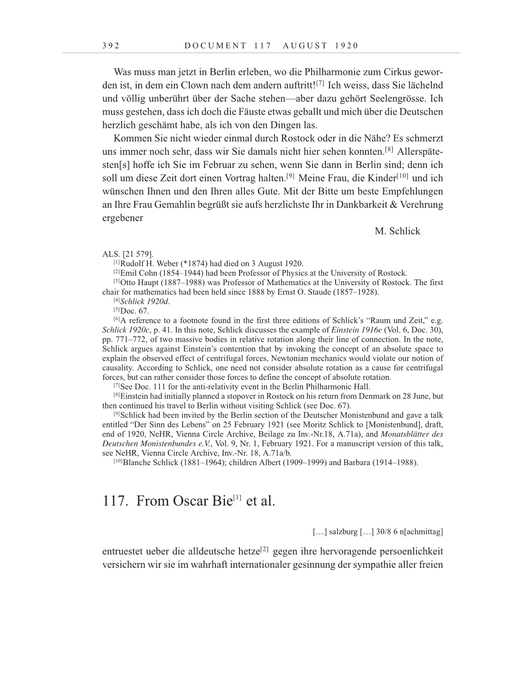 Volume 10: The Berlin Years: Correspondence May-December 1920 / Supplementary Correspondence 1909-1920 page 392