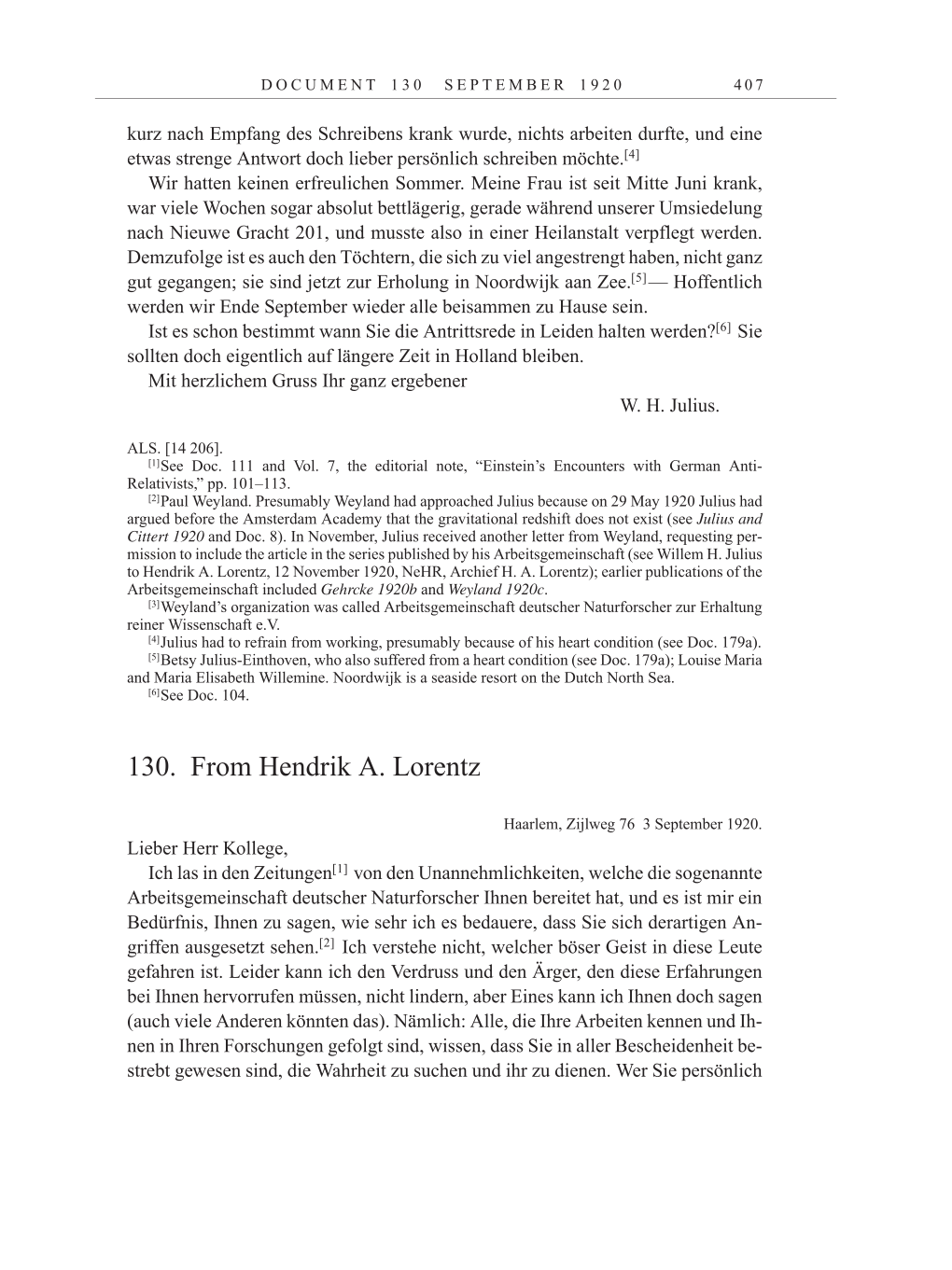 Volume 10: The Berlin Years: Correspondence May-December 1920 / Supplementary Correspondence 1909-1920 page 407