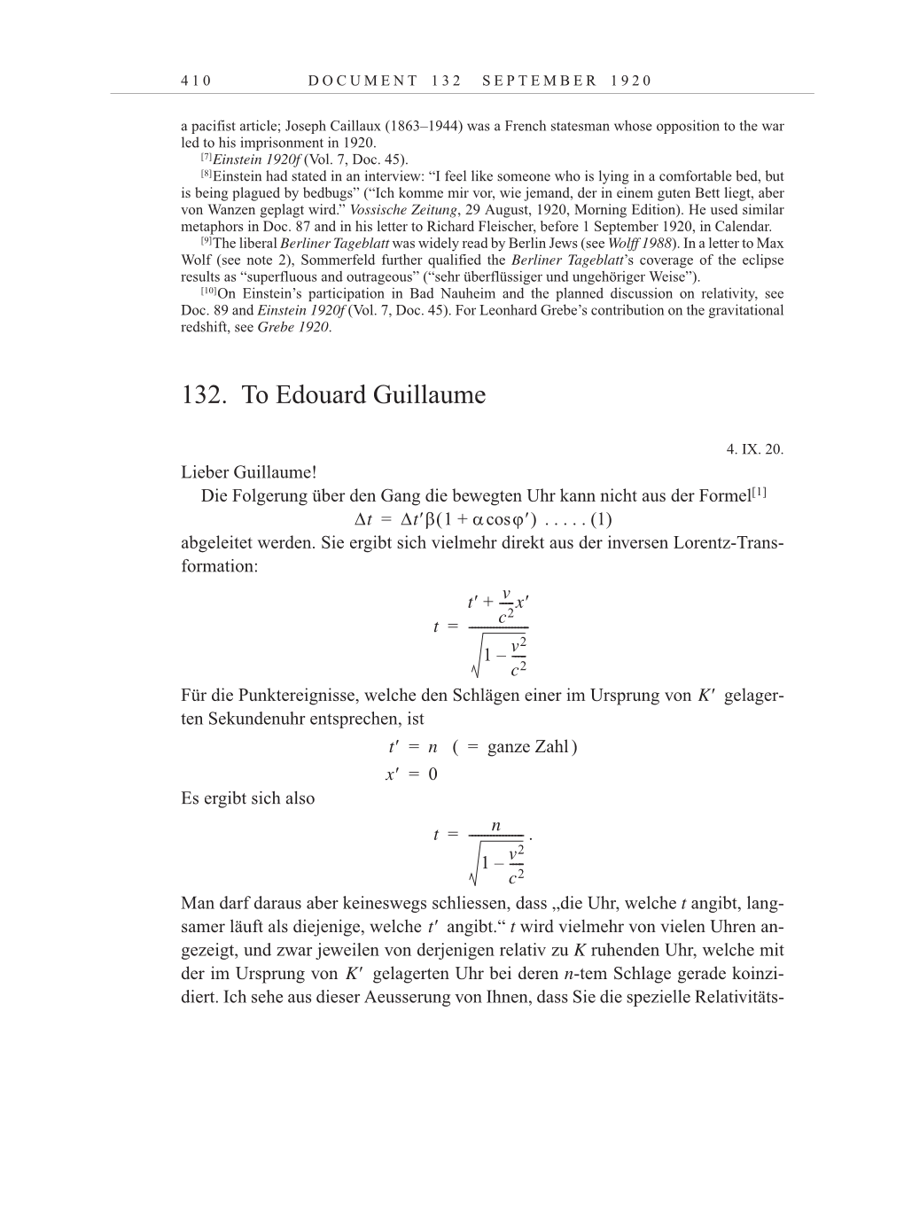 Volume 10: The Berlin Years: Correspondence May-December 1920 / Supplementary Correspondence 1909-1920 page 410