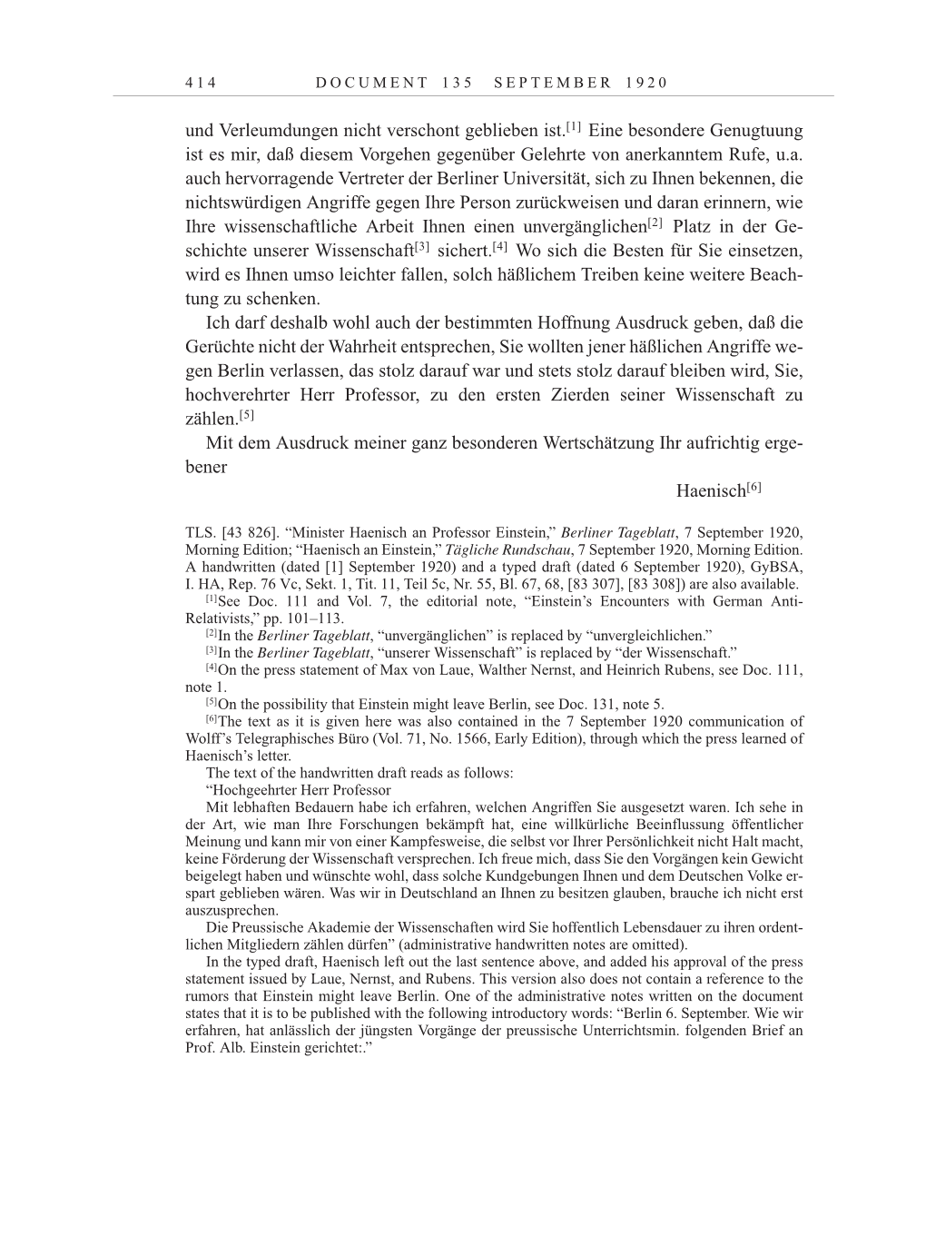 Volume 10: The Berlin Years: Correspondence May-December 1920 / Supplementary Correspondence 1909-1920 page 414