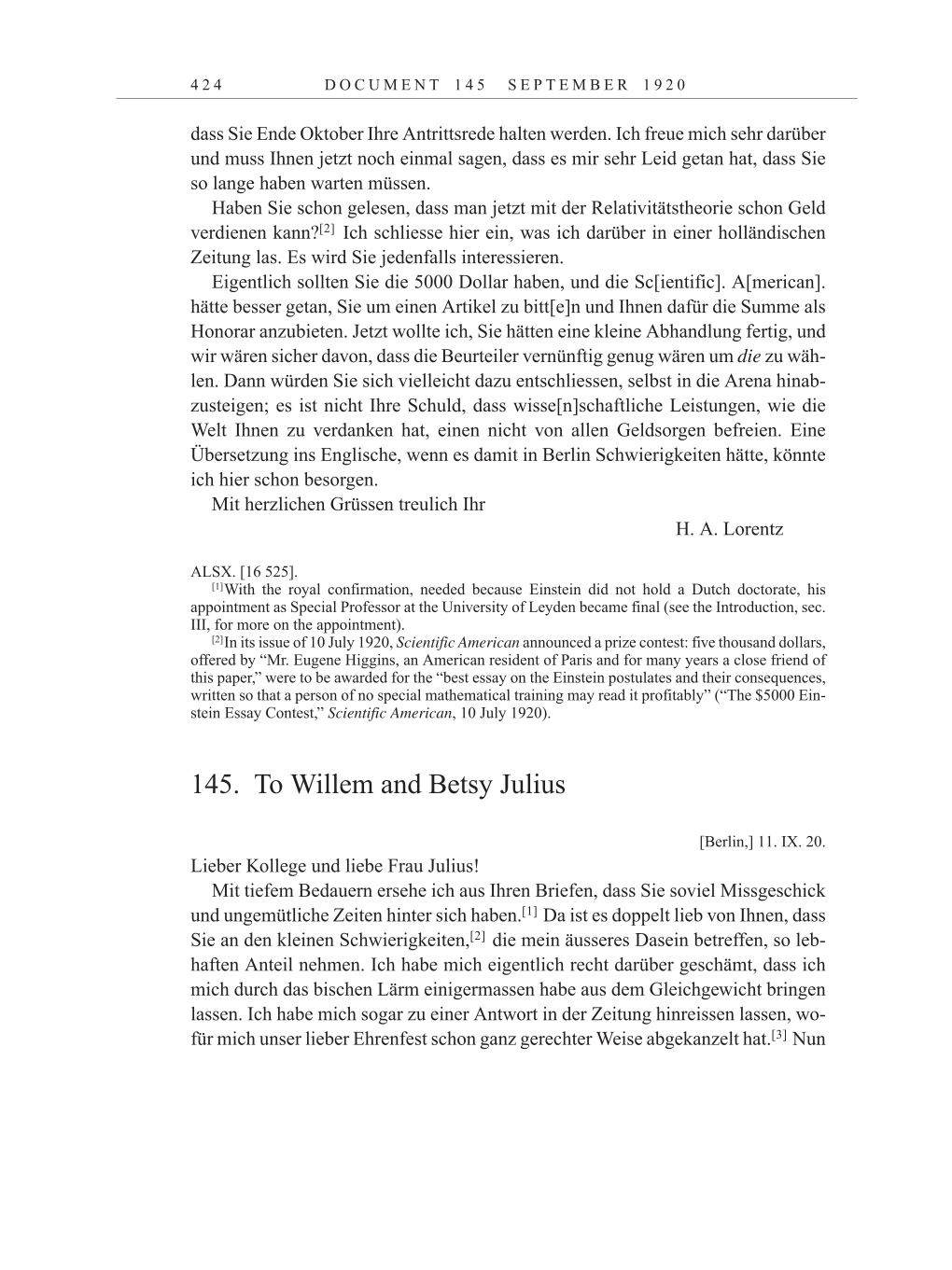 Volume 10: The Berlin Years: Correspondence May-December 1920 / Supplementary Correspondence 1909-1920 page 424