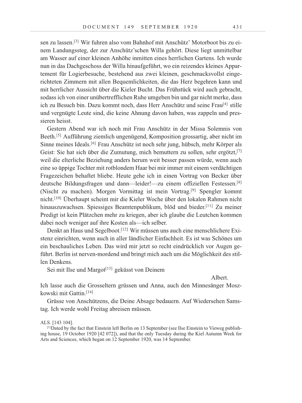 Volume 10: The Berlin Years: Correspondence May-December 1920 / Supplementary Correspondence 1909-1920 page 431