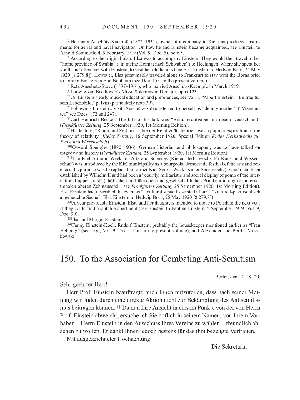 Volume 10: The Berlin Years: Correspondence May-December 1920 / Supplementary Correspondence 1909-1920 page 432