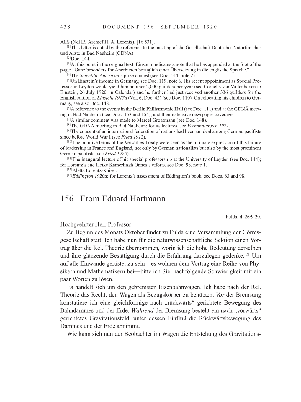 Volume 10: The Berlin Years: Correspondence May-December 1920 / Supplementary Correspondence 1909-1920 page 438