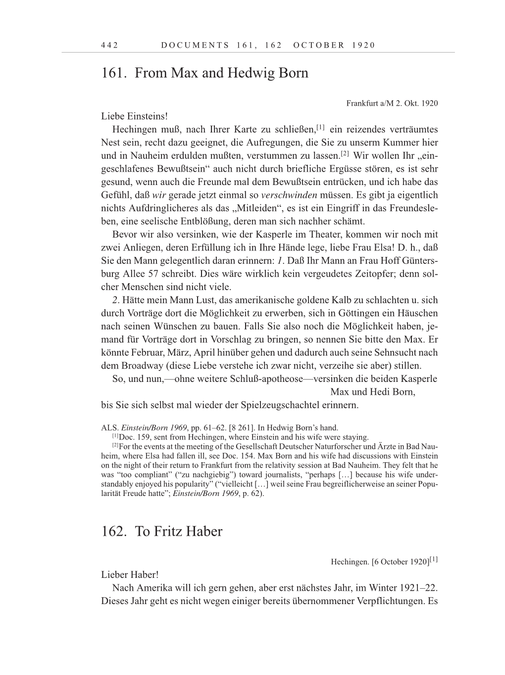 Volume 10: The Berlin Years: Correspondence May-December 1920 / Supplementary Correspondence 1909-1920 page 442