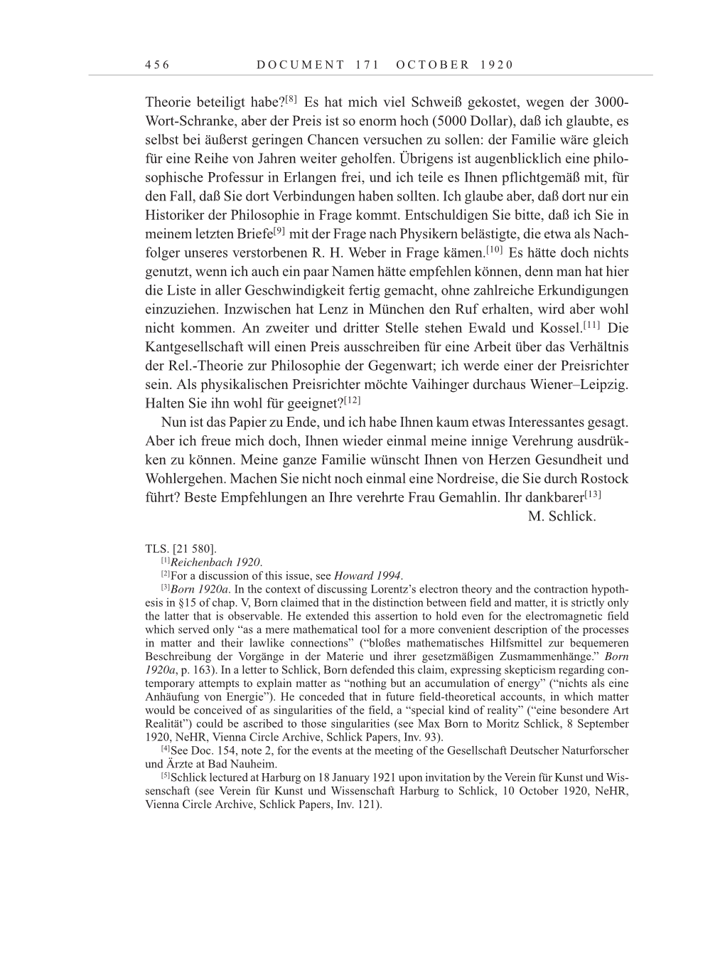 Volume 10: The Berlin Years: Correspondence May-December 1920 / Supplementary Correspondence 1909-1920 page 456