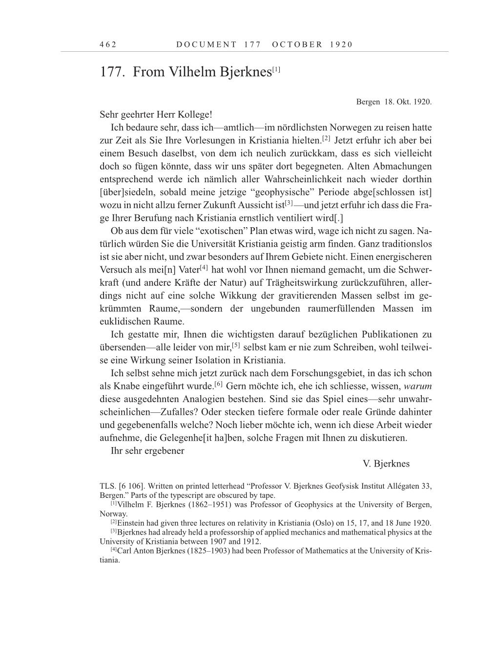 Volume 10: The Berlin Years: Correspondence May-December 1920 / Supplementary Correspondence 1909-1920 page 462