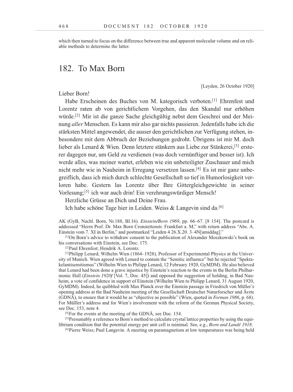 Volume 10: The Berlin Years: Correspondence May-December 1920 / Supplementary Correspondence 1909-1920 page 468