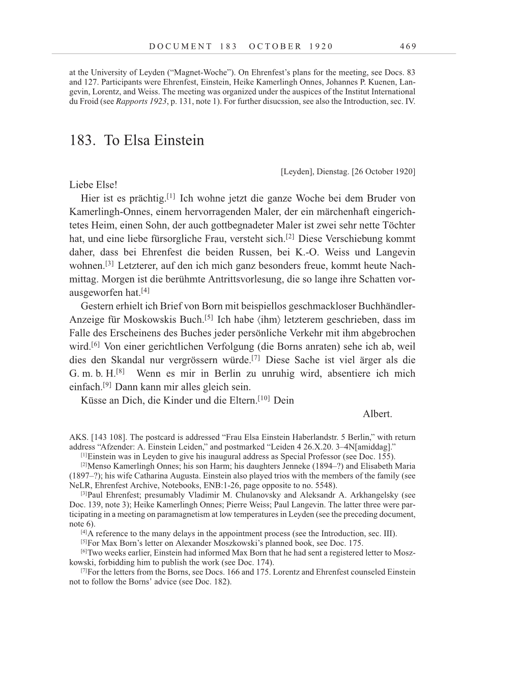 Volume 10: The Berlin Years: Correspondence May-December 1920 / Supplementary Correspondence 1909-1920 page 469