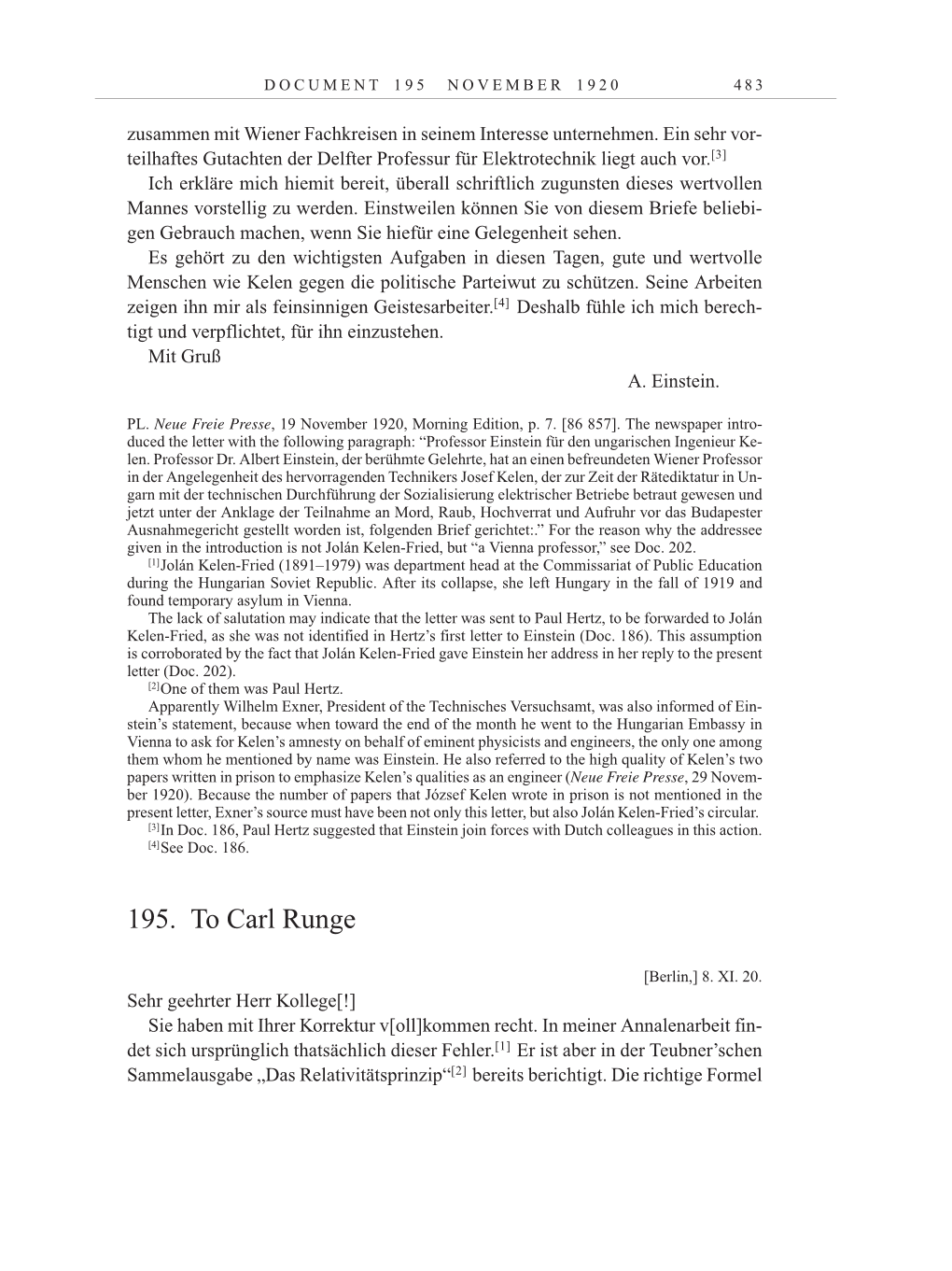 Volume 10: The Berlin Years: Correspondence May-December 1920 / Supplementary Correspondence 1909-1920 page 483