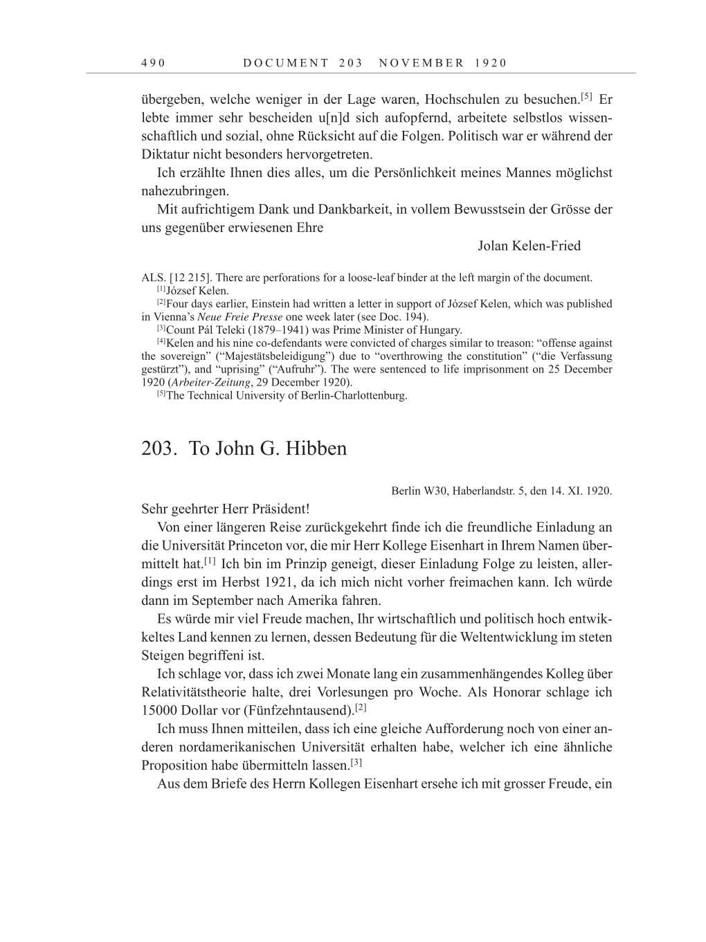 Volume 10: The Berlin Years: Correspondence May-December 1920 / Supplementary Correspondence 1909-1920 page 490