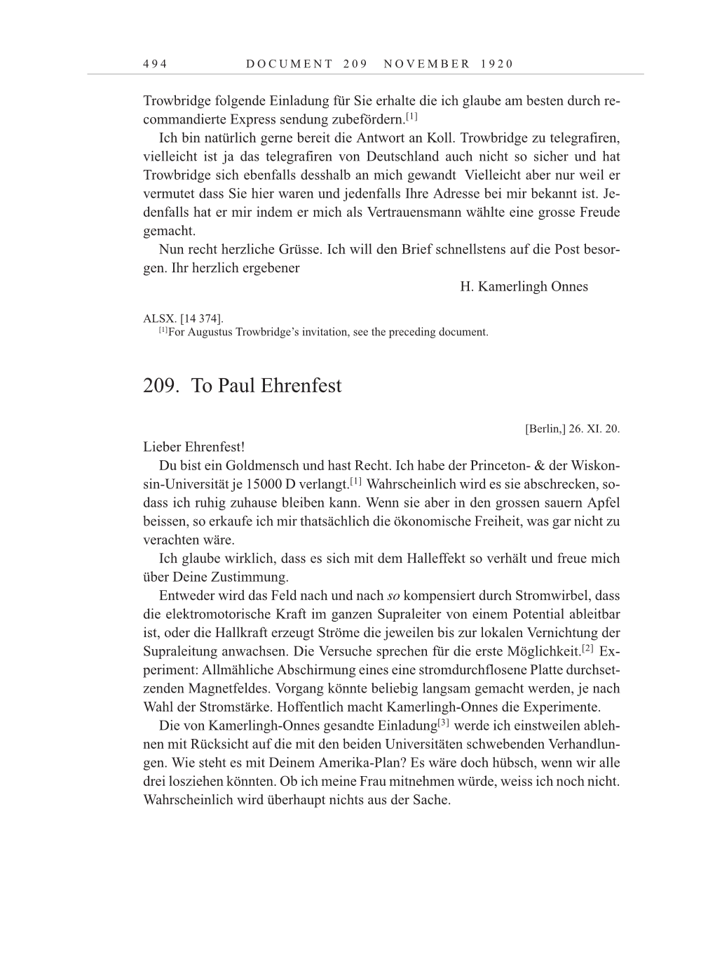 Volume 10: The Berlin Years: Correspondence May-December 1920 / Supplementary Correspondence 1909-1920 page 494