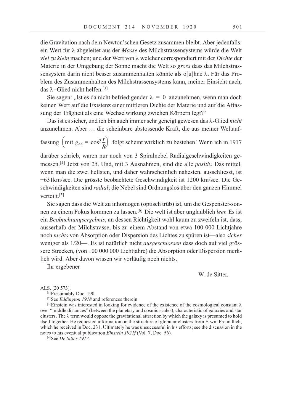 Volume 10: The Berlin Years: Correspondence May-December 1920 / Supplementary Correspondence 1909-1920 page 501