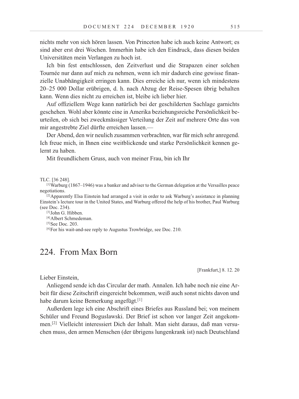 Volume 10: The Berlin Years: Correspondence May-December 1920 / Supplementary Correspondence 1909-1920 page 515