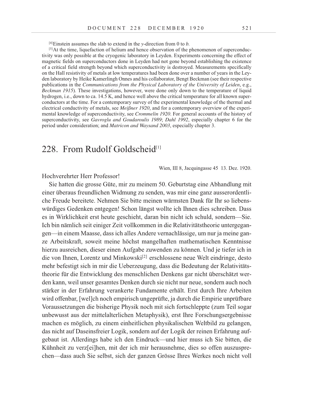 Volume 10: The Berlin Years: Correspondence May-December 1920 / Supplementary Correspondence 1909-1920 page 521