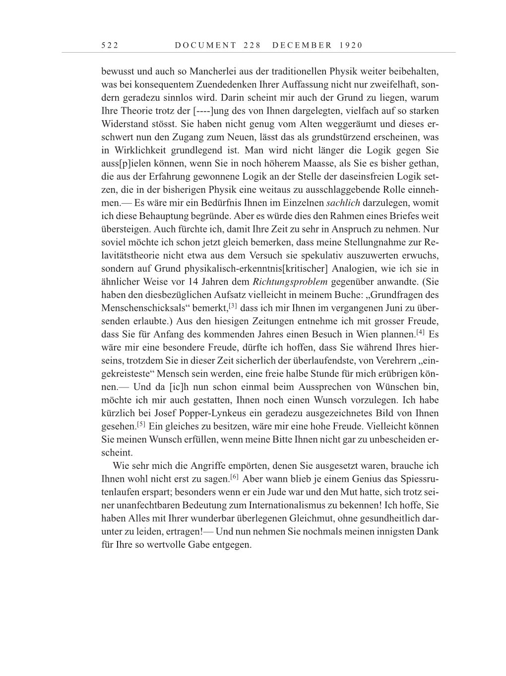 Volume 10: The Berlin Years: Correspondence May-December 1920 / Supplementary Correspondence 1909-1920 page 522