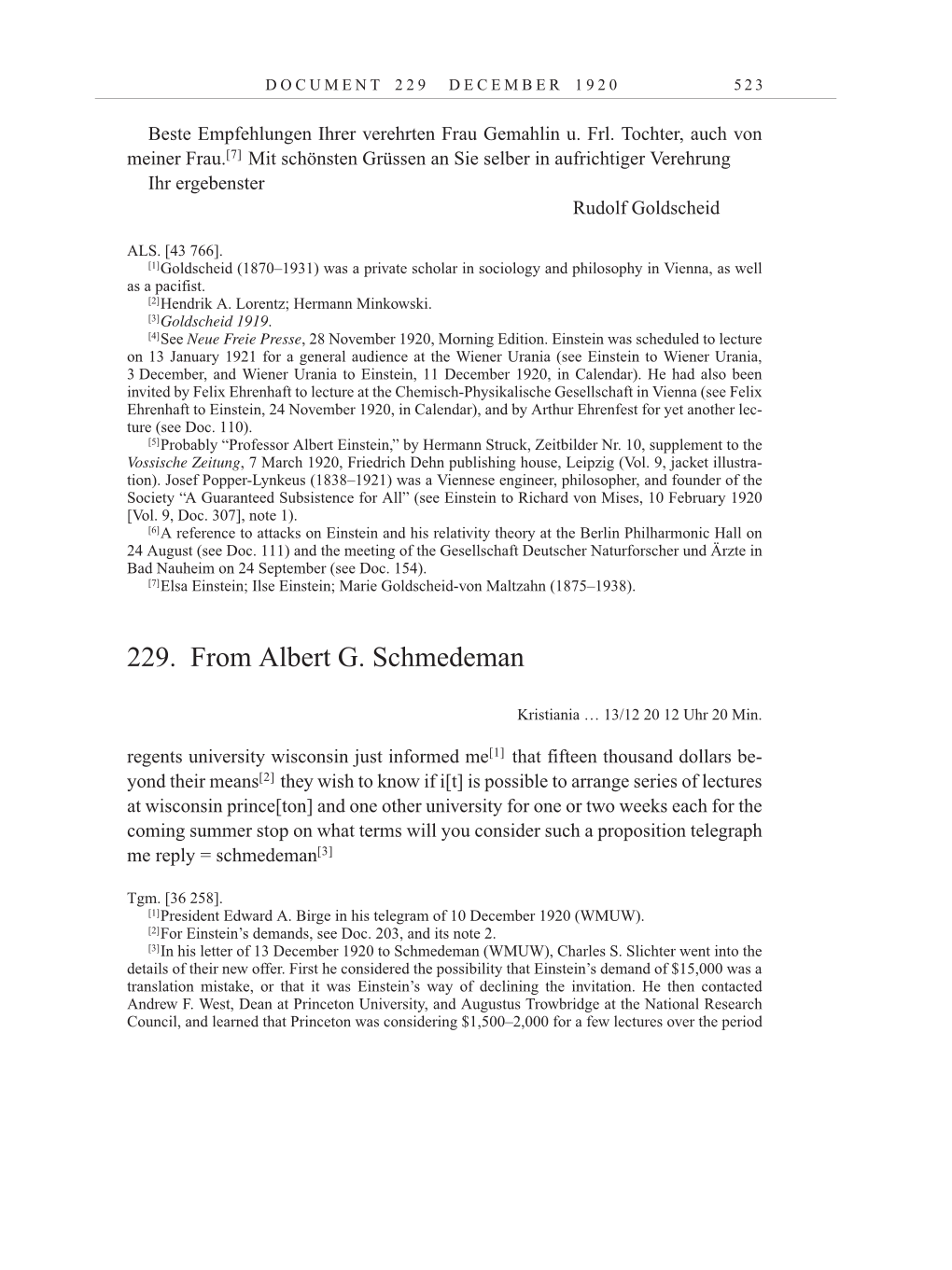 Volume 10: The Berlin Years: Correspondence May-December 1920 / Supplementary Correspondence 1909-1920 page 523