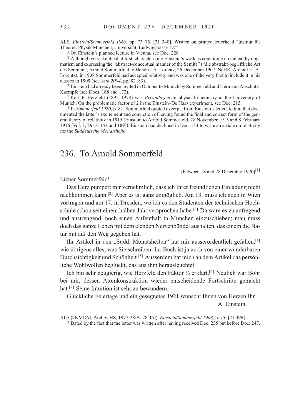 Volume 10: The Berlin Years: Correspondence May-December 1920 / Supplementary Correspondence 1909-1920 page 532