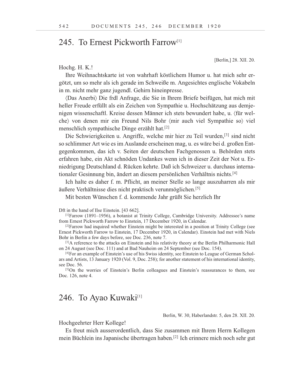 Volume 10: The Berlin Years: Correspondence May-December 1920 / Supplementary Correspondence 1909-1920 page 542