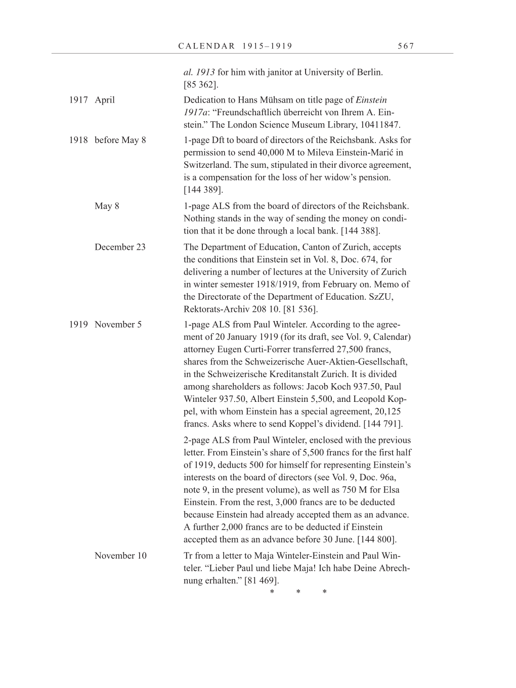 Volume 10: The Berlin Years: Correspondence May-December 1920 / Supplementary Correspondence 1909-1920 page 567