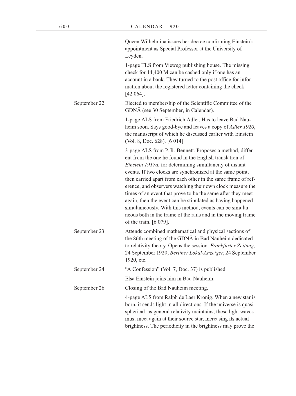Volume 10: The Berlin Years: Correspondence May-December 1920 / Supplementary Correspondence 1909-1920 page 600