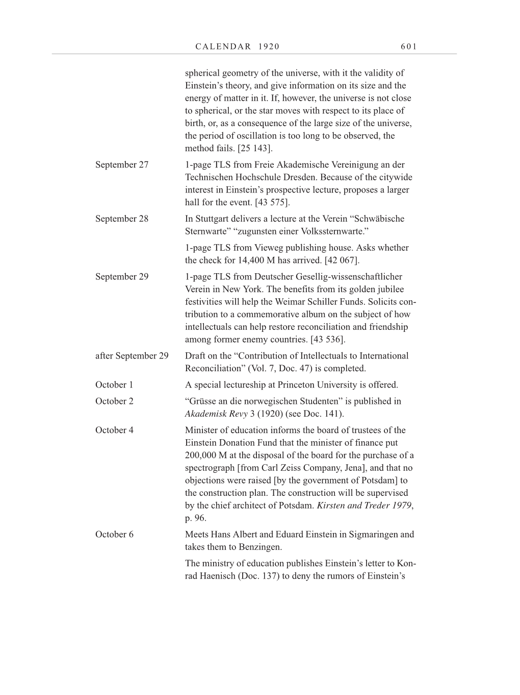 Volume 10: The Berlin Years: Correspondence May-December 1920 / Supplementary Correspondence 1909-1920 page 601