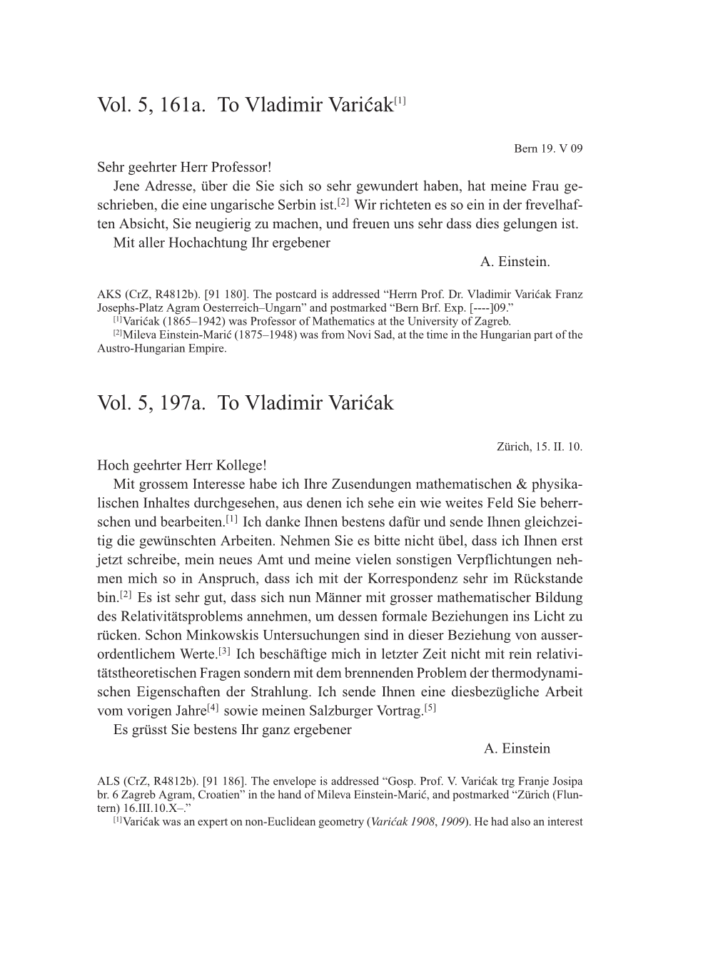 Volume 10: The Berlin Years: Correspondence May-December 1920 / Supplementary Correspondence 1909-1920 page 5