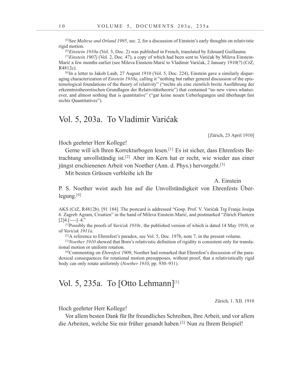 Volume 10: The Berlin Years: Correspondence May-December 1920 / Supplementary Correspondence 1909-1920 page 10