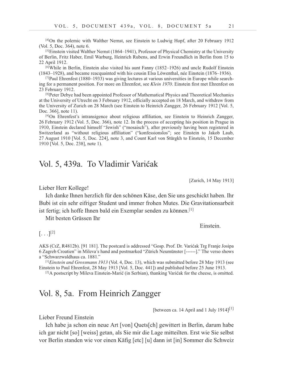 Volume 10: The Berlin Years: Correspondence May-December 1920 / Supplementary Correspondence 1909-1920 page 21