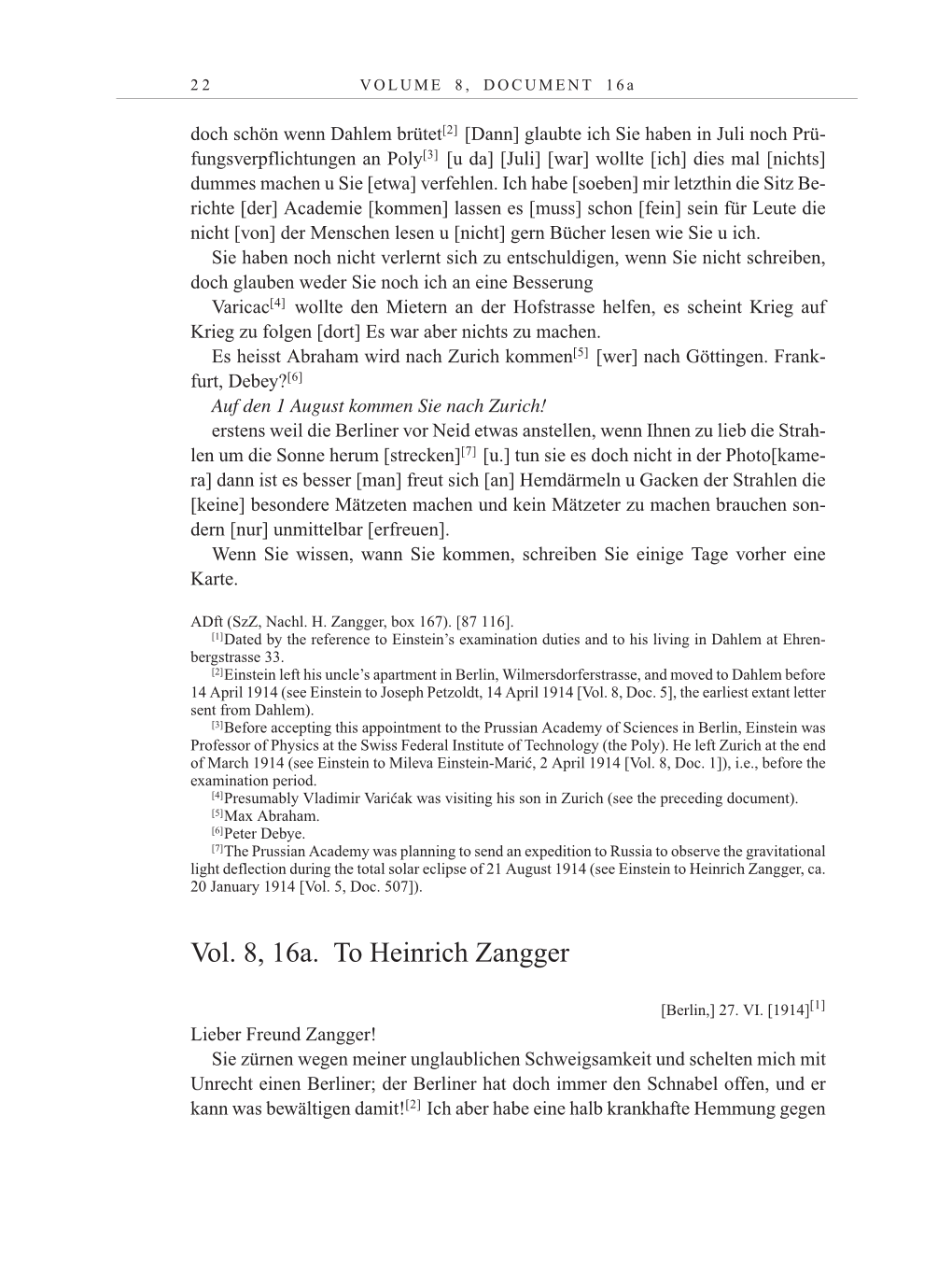 Volume 10: The Berlin Years: Correspondence May-December 1920 / Supplementary Correspondence 1909-1920 page 22