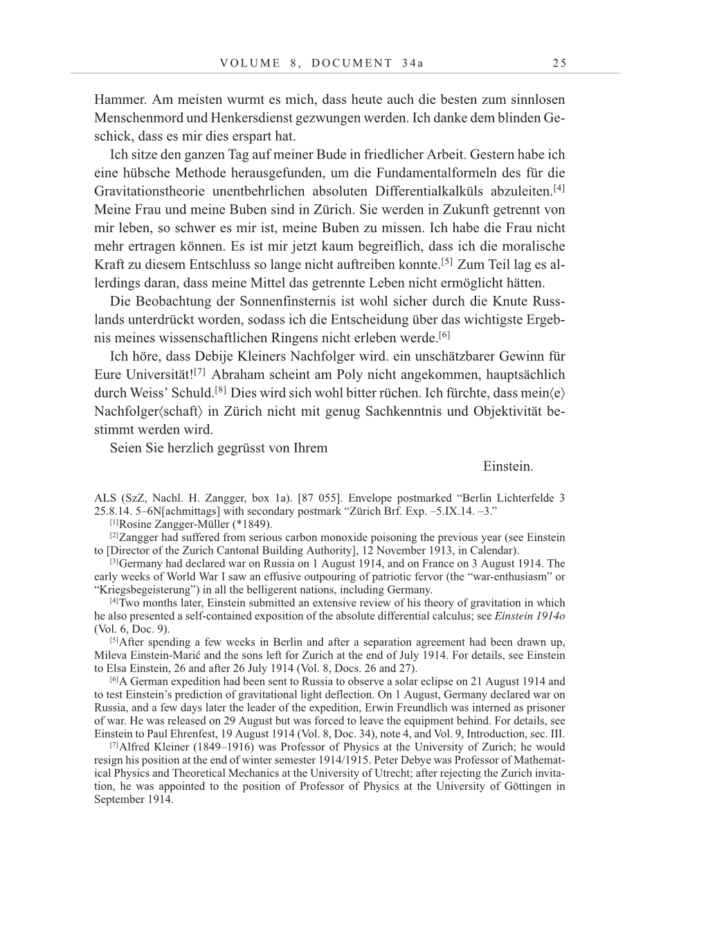 Volume 10: The Berlin Years: Correspondence May-December 1920 / Supplementary Correspondence 1909-1920 page 25