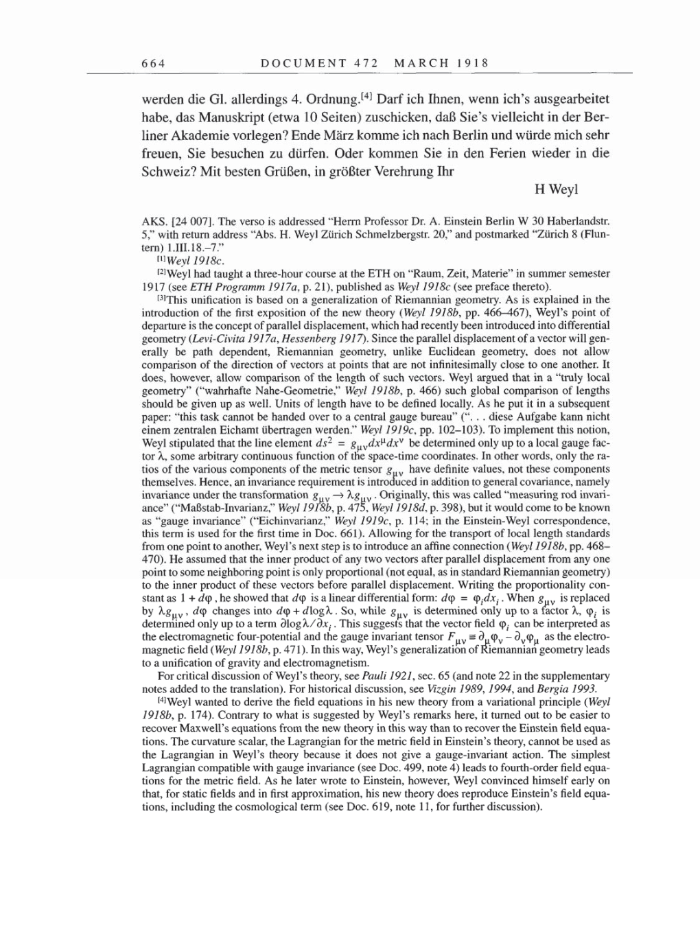 Volume 8, Part B: The Berlin Years: Correspondence 1918 page 664