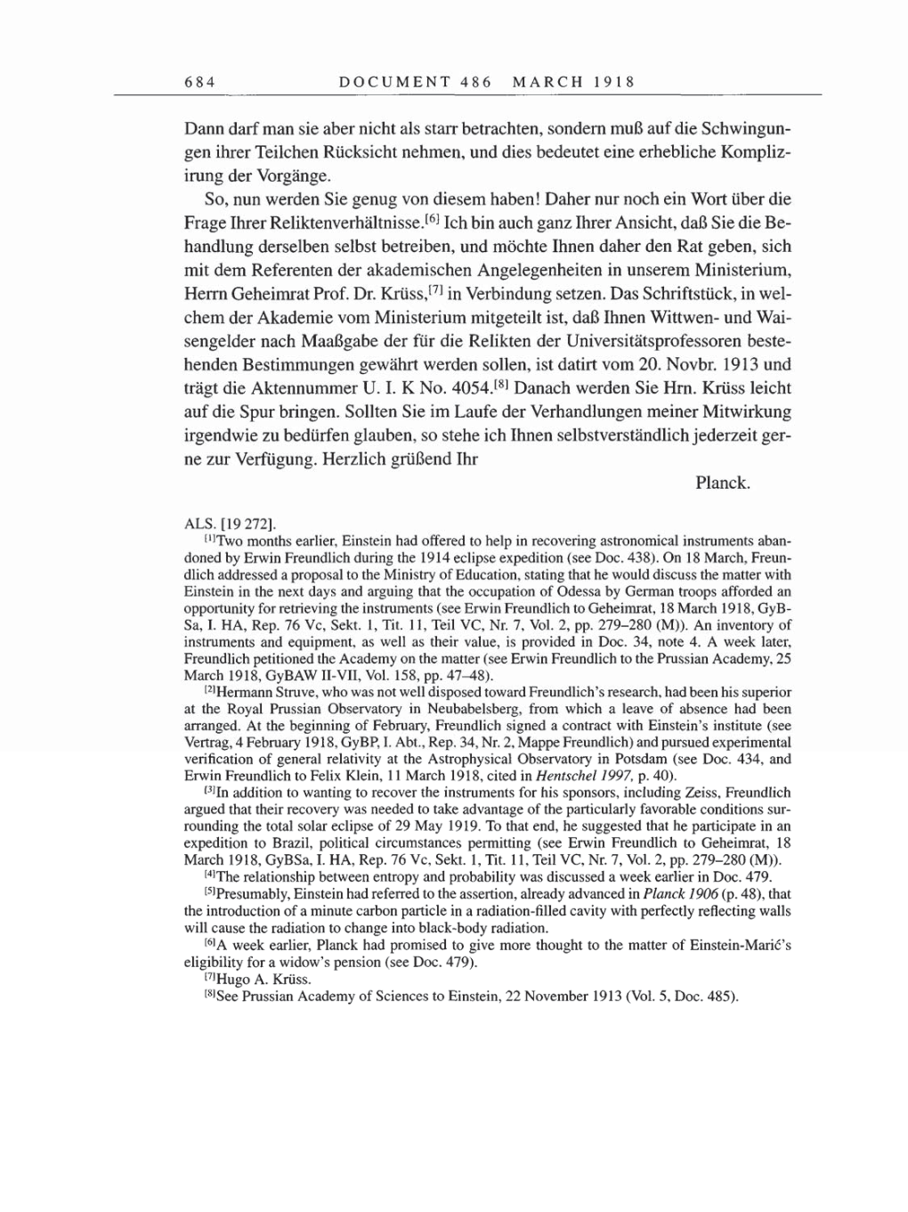 Volume 8, Part B: The Berlin Years: Correspondence 1918 page 684