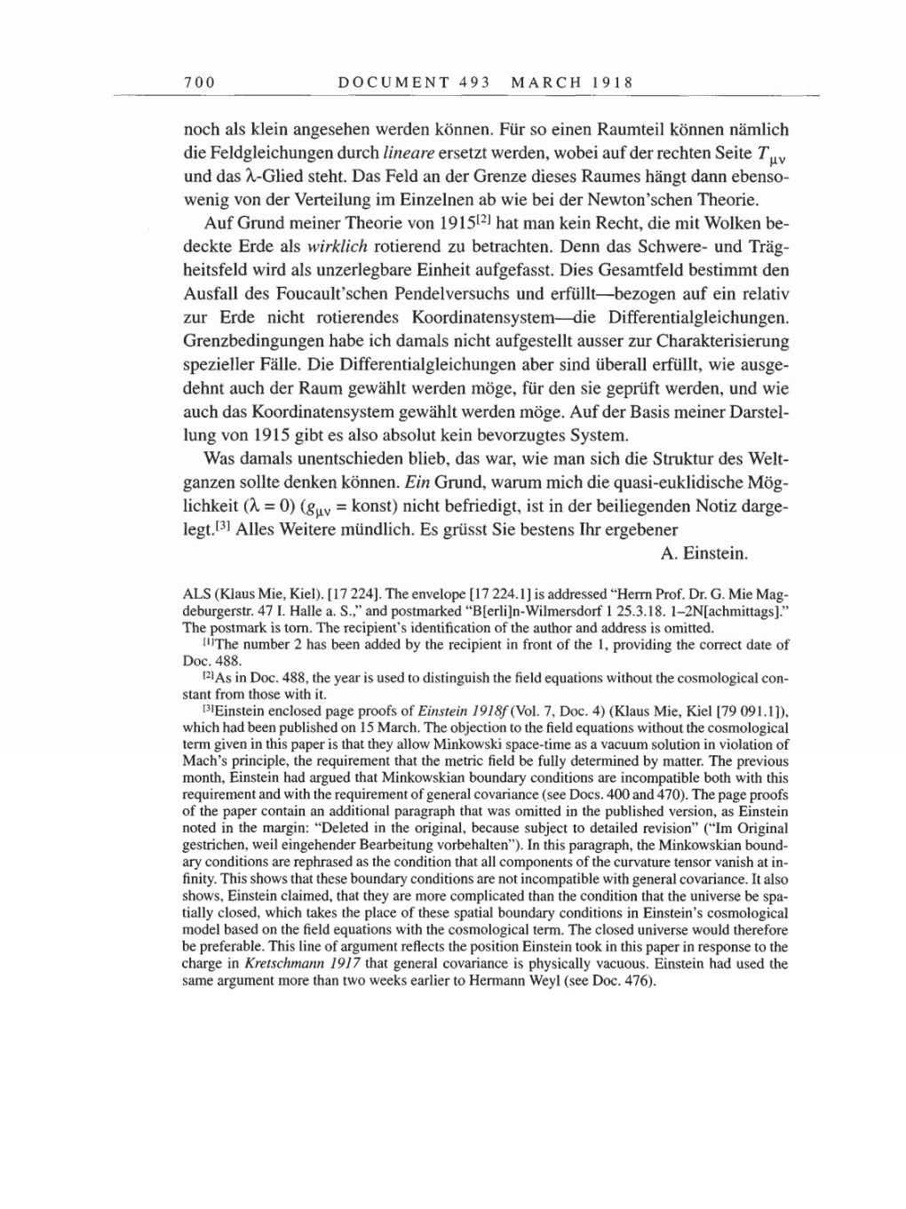 Volume 8, Part B: The Berlin Years: Correspondence 1918 page 700