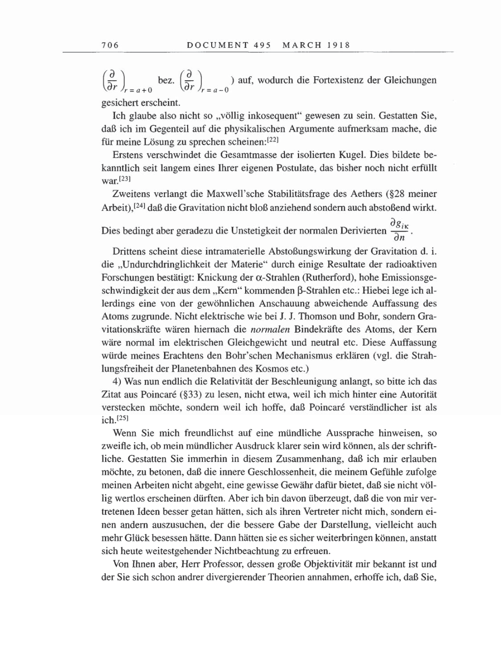 Volume 8, Part B: The Berlin Years: Correspondence 1918 page 706