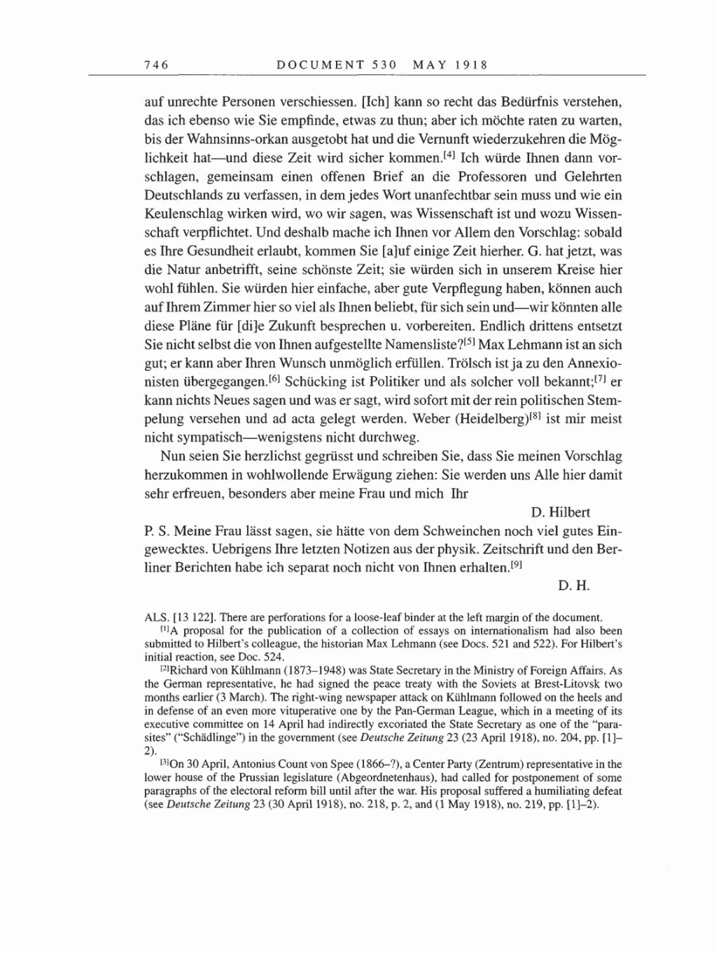 Volume 8, Part B: The Berlin Years: Correspondence 1918 page 746
