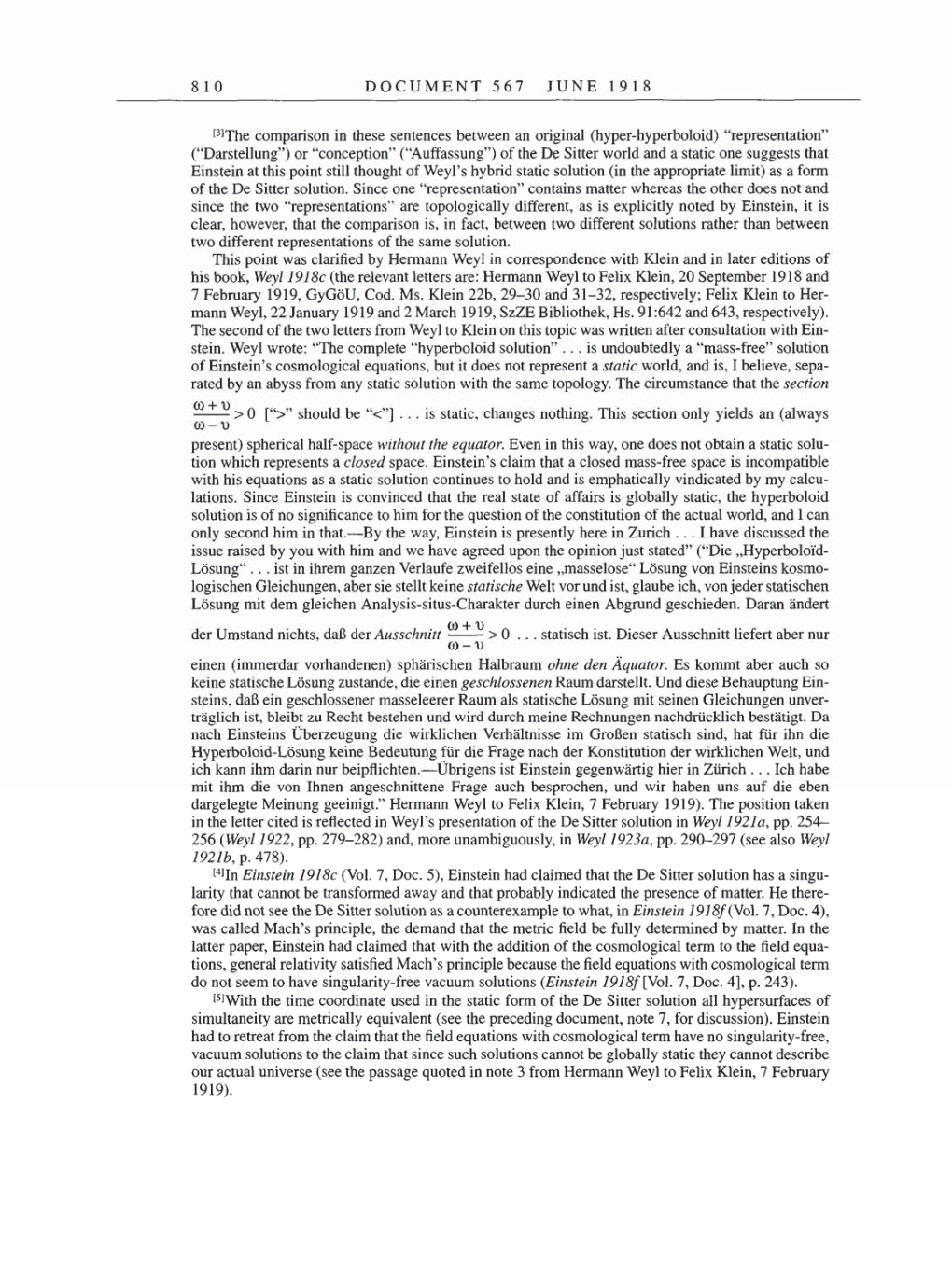 Volume 8, Part B: The Berlin Years: Correspondence 1918 page 810