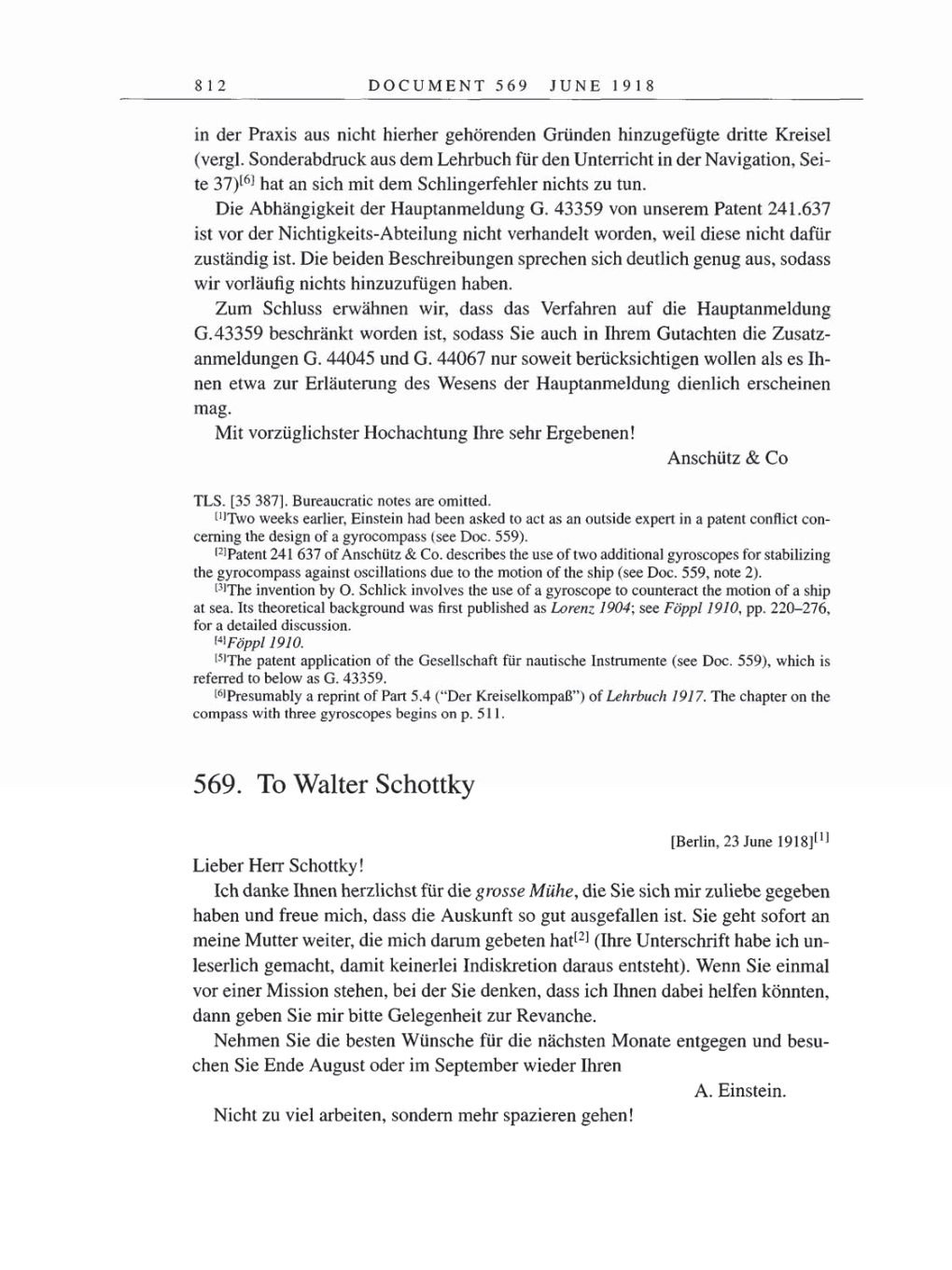 Volume 8, Part B: The Berlin Years: Correspondence 1918 page 812