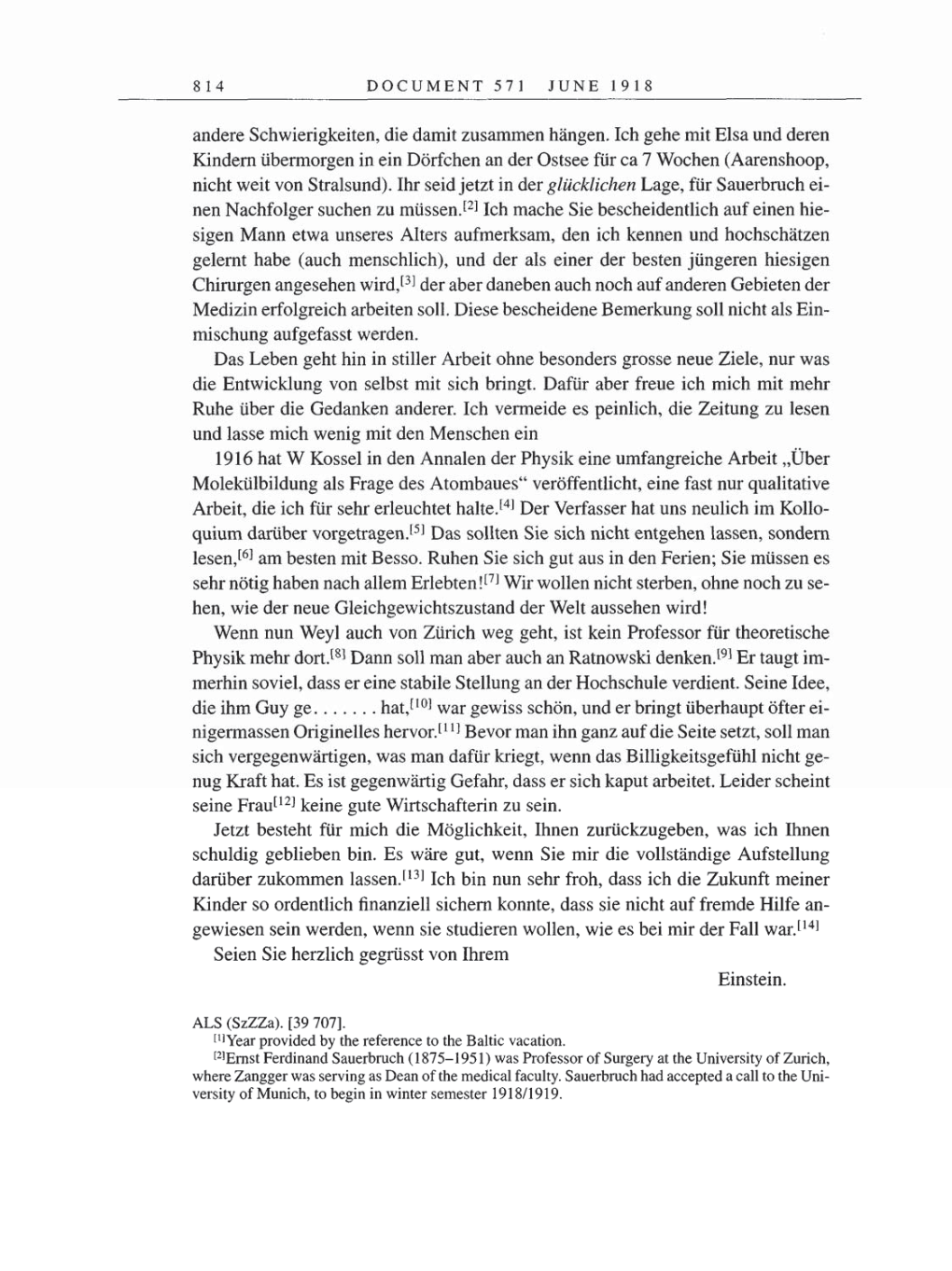 Volume 8, Part B: The Berlin Years: Correspondence 1918 page 814