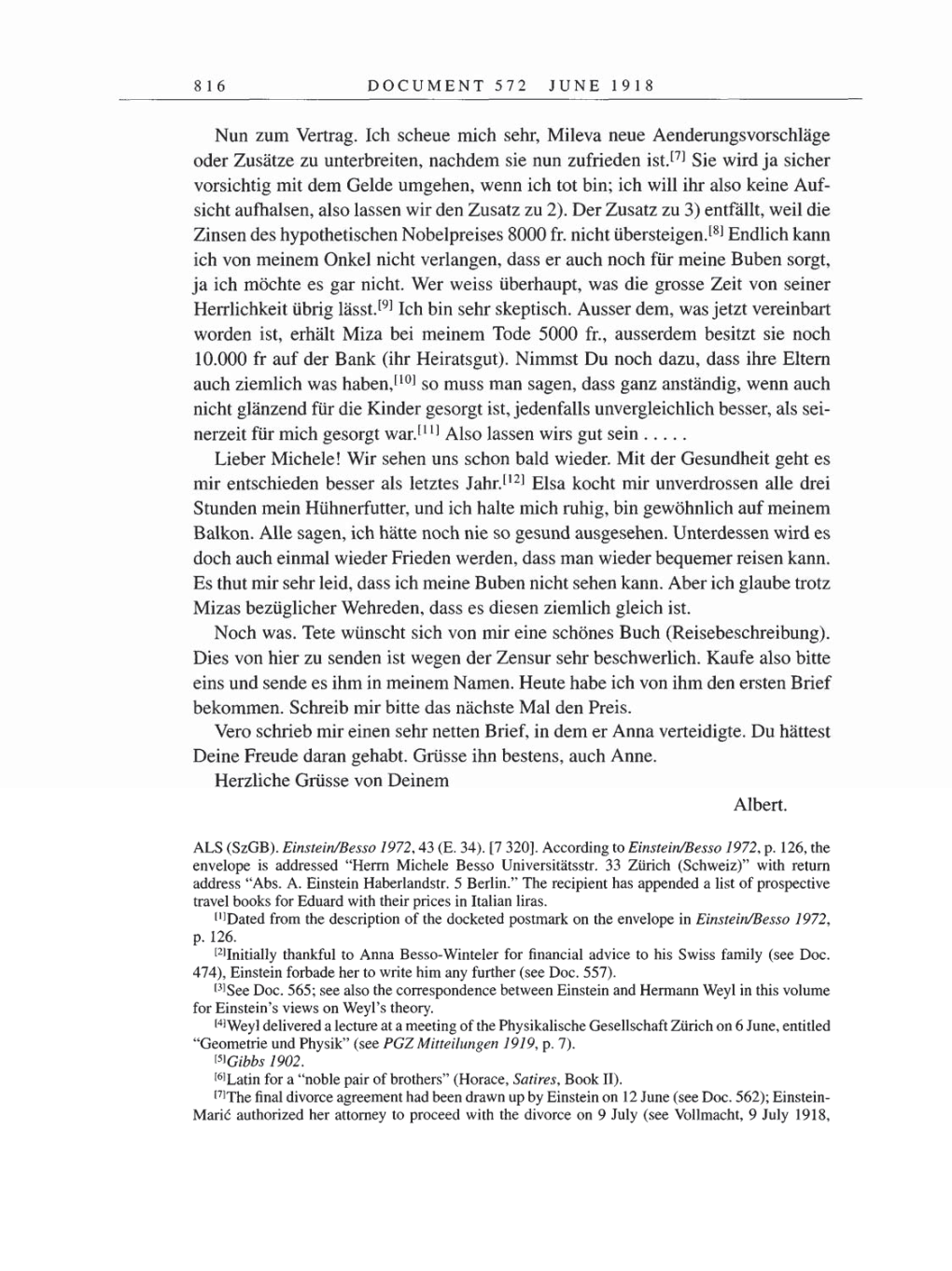 Volume 8, Part B: The Berlin Years: Correspondence 1918 page 816