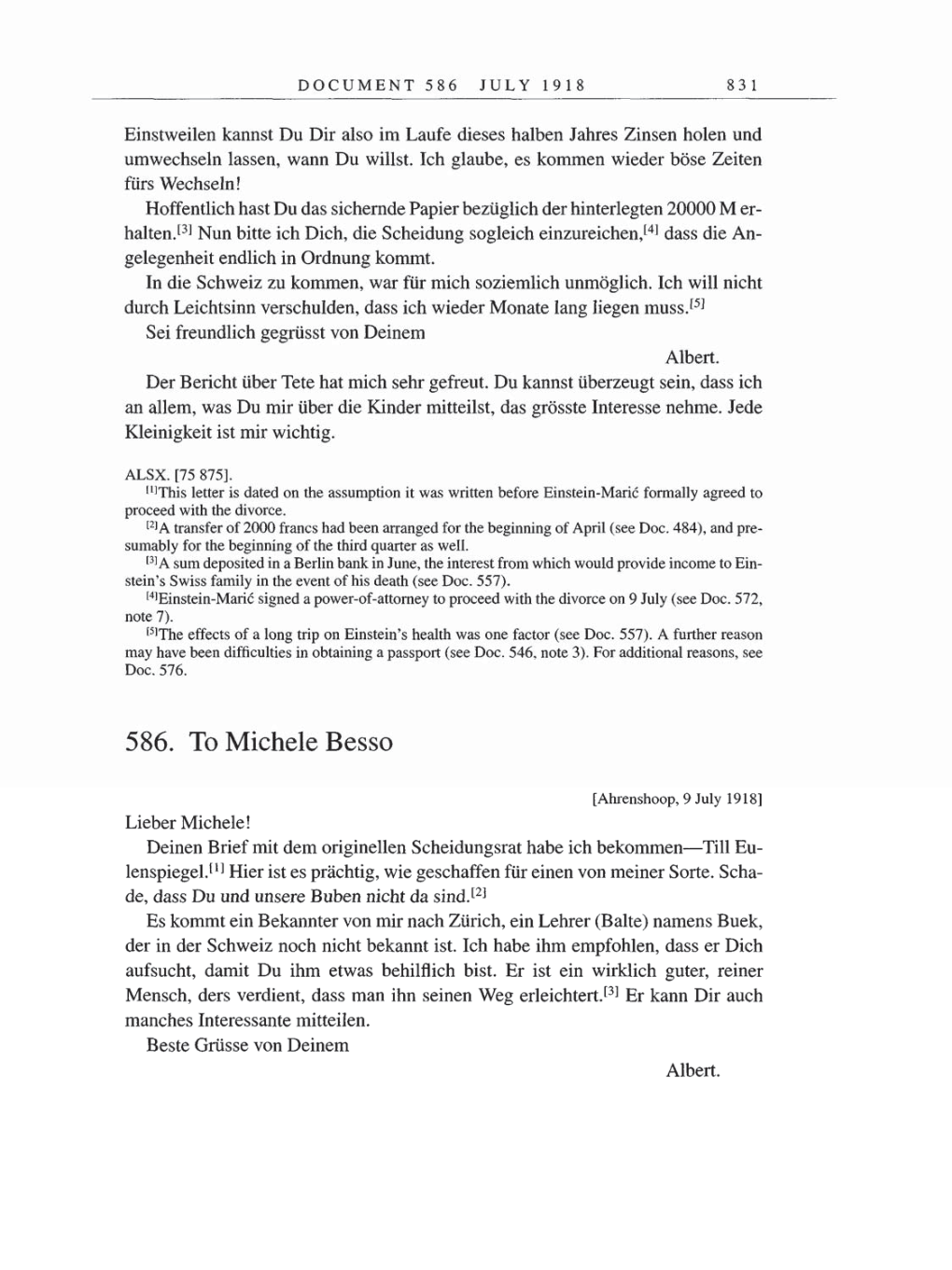 Volume 8, Part B: The Berlin Years: Correspondence 1918 page 831