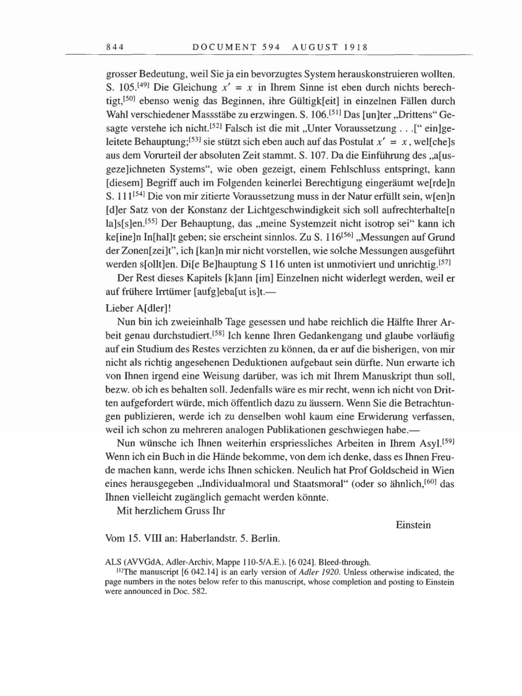 Volume 8, Part B: The Berlin Years: Correspondence 1918 page 844