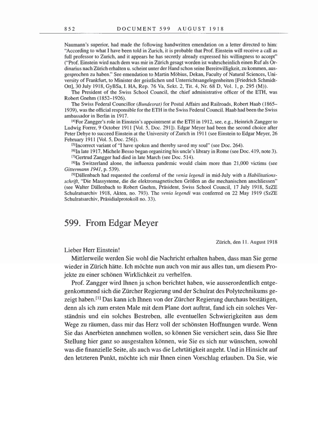 Volume 8, Part B: The Berlin Years: Correspondence 1918 page 852