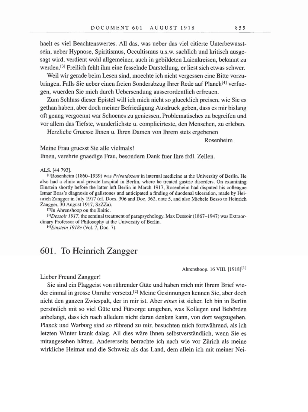 Volume 8, Part B: The Berlin Years: Correspondence 1918 page 855