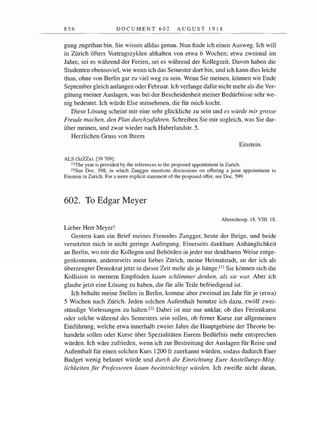 Volume 8, Part B: The Berlin Years: Correspondence 1918 page 856